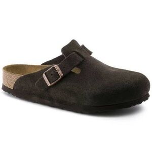 Brown Suede Birkenstock Bostons